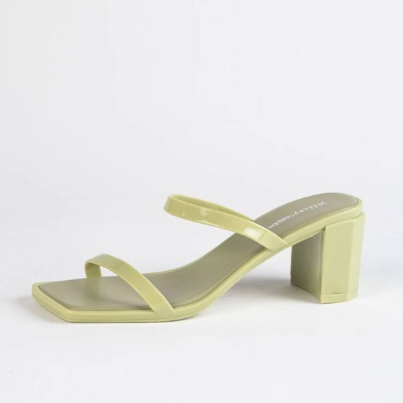 Jeffrey Campbell Jamm-3 Jelly Heel Sandal in Dusty Mint - Picture 4 of 10